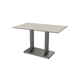 Table de jardin de terrasse IMPERIO DUO Plateaux en HPL