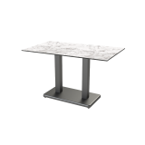 Table de jardin de terrasse IMPERIO DUO Plateaux en HPL