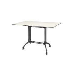 Table de jardin de terrasse RUSITCAL DUO Plateaux en HPL