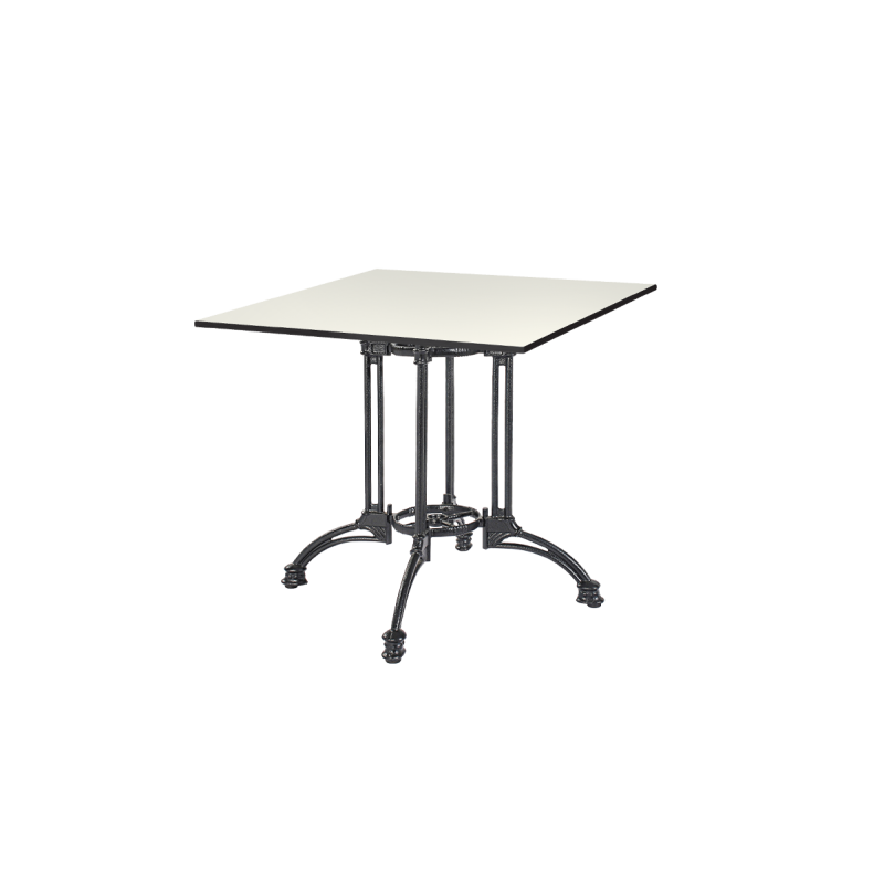 Table de jardin de terrasse RUSTICAL QUATTRO Plateaux en HPL