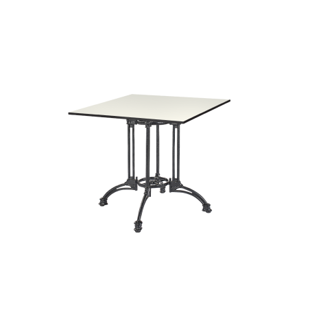 Table de jardin de terrasse RUSTICAL QUATTRO Plateaux en HPL