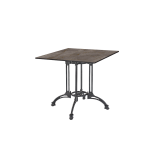 Table de jardin de terrasse RUSTICAL QUATTRO Plateaux en HPL