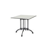 Table de jardin de terrasse RUSTICAL QUATTRO Plateaux en HPL