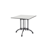 Table de jardin de terrasse RUSTICAL QUATTRO Plateaux en HPL