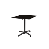 Table de jardin de terrasse CROSS COMFORT noir 69x69 Noir profond