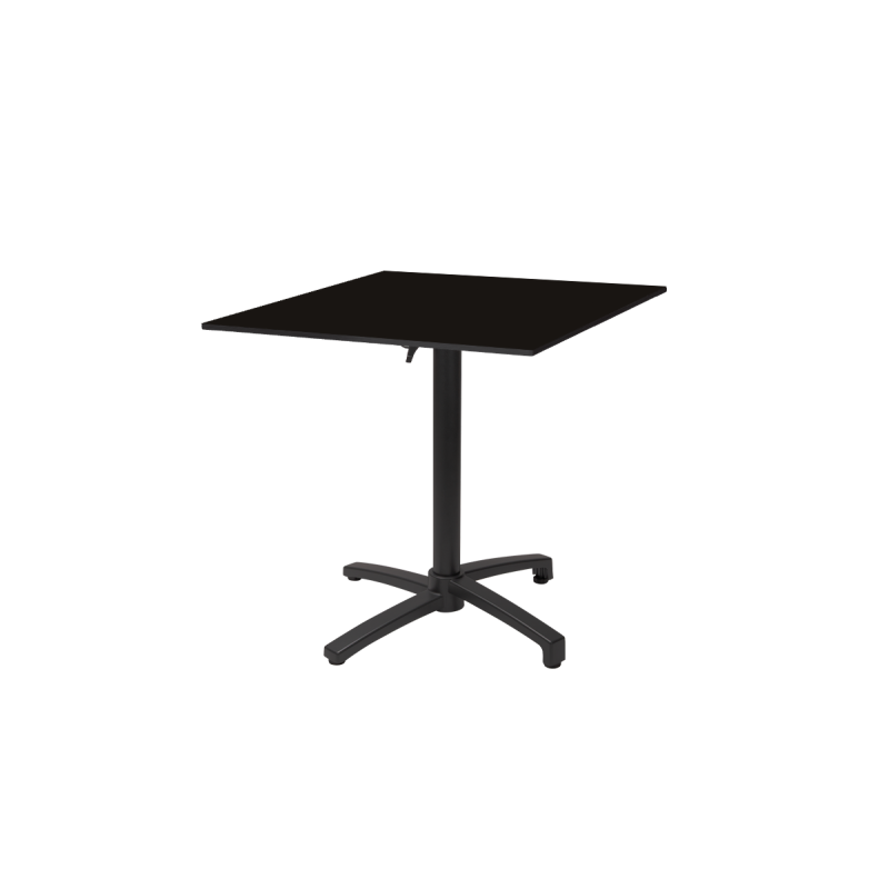 Table de jardin de terrasse CROSS COMFORT noir 70x70 Noir profond