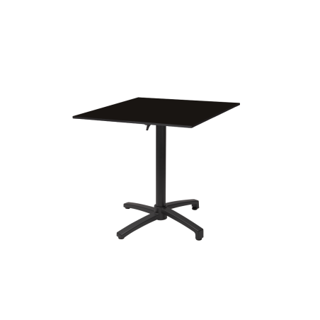 Table de jardin de terrasse CROSS COMFORT noir 69x69 Noir profond