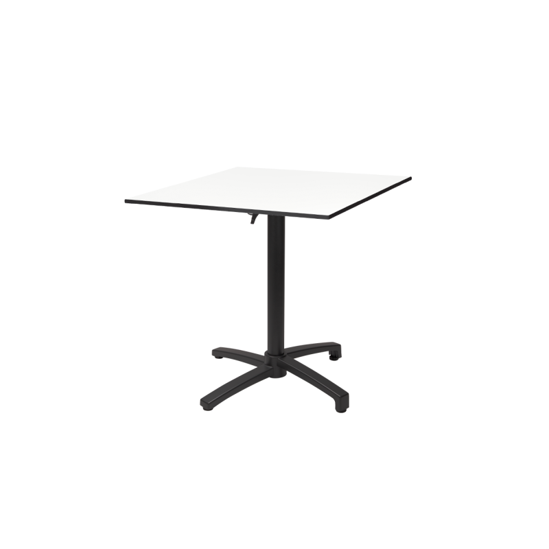 Table de jardin de terrasse CROSS COMFORT noir 69x69 Blanc classique