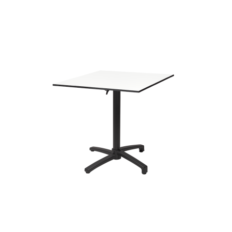Table de jardin de terrasse CROSS COMFORT noir 69x69 Blanc classique