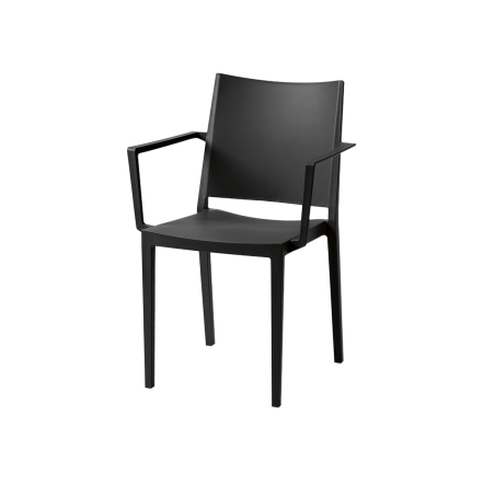 Chaise de café GOMERA FULL GRAND noire