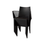Chaise de café GOMERA FULL GRAND noire
