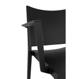 Chaise de café GOMERA FULL GRAND noire