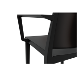 Chaise de café GOMERA FULL GRAND noire