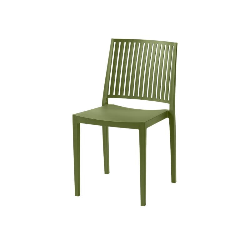 Chaise de café GOMERA STRIPES olio verde