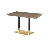 Table de café OMEGA DUO avec plateau en bois plaqué