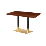 Table de café OMEGA DUO avec plateau en bois plaqué