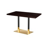 Table de café OMEGA DUO avec plateau en bois plaqué