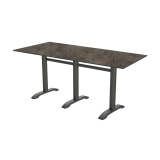 Table pour terrasse CARVO TRIO avec plateau HPL