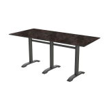 Table pour terrasse CARVO TRIO avec plateau HPL