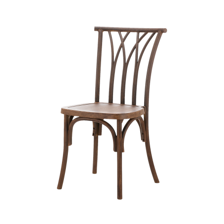 La chaise de mariage VIENNA POLYWOOD noisette