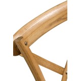 Chaise de mariage en bois CROSS-BACK WOOD RATTAN rustique clair