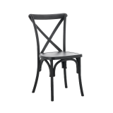 La chaise de mariage en polypropylène CROSS-BACK POLYWOOD noir