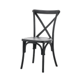 La chaise de mariage en polypropylène CROSS-BACK POLYWOOD noir