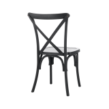 La chaise de mariage en polypropylène CROSS-BACK POLYWOOD noir