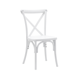 La chaise de mariage CROSS-BACK POLYWOOD blanc