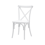 La chaise de mariage CROSS-BACK POLYWOOD blanc