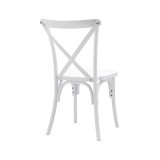 La chaise de mariage CROSS-BACK POLYWOOD blanc