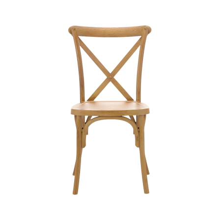 La chaise de mariage CROSS-BACK POLYWOOD naturel