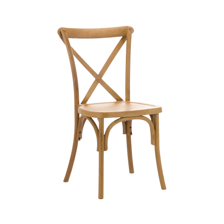 La chaise de mariage CROSS-BACK POLYWOOD naturel