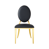Chaise de mariage métallique GLAMOUR ALL TAP doré–noir