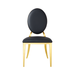 Chaise de mariage métallique GLAMOUR ALL TAP doré–noir