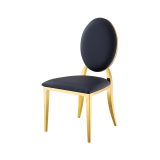 Chaise de mariage métallique GLAMOUR ALL TAP doré–noir