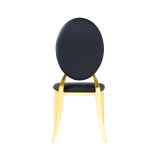 Chaise de mariage métallique GLAMOUR ALL TAP doré–noir