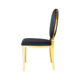 Chaise de mariage métallique GLAMOUR ALL TAP doré–noir