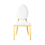 Chaise de mariage métallique GLAMOUR ALL TAP or–blanc