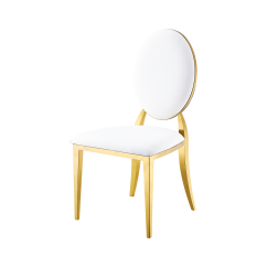 Chaise de mariage métallique GLAMOUR ALL TAP or–blanc
