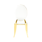 Chaise de mariage métallique GLAMOUR ALL TAP or–blanc