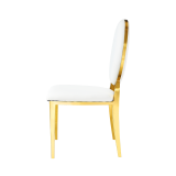 Chaise de mariage métallique GLAMOUR ALL TAP or–blanc