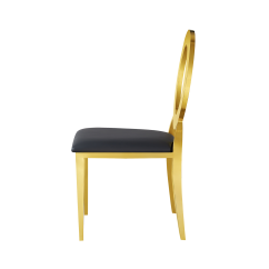 Chaise de mariage en métal GLAMOUR TAP or-noir