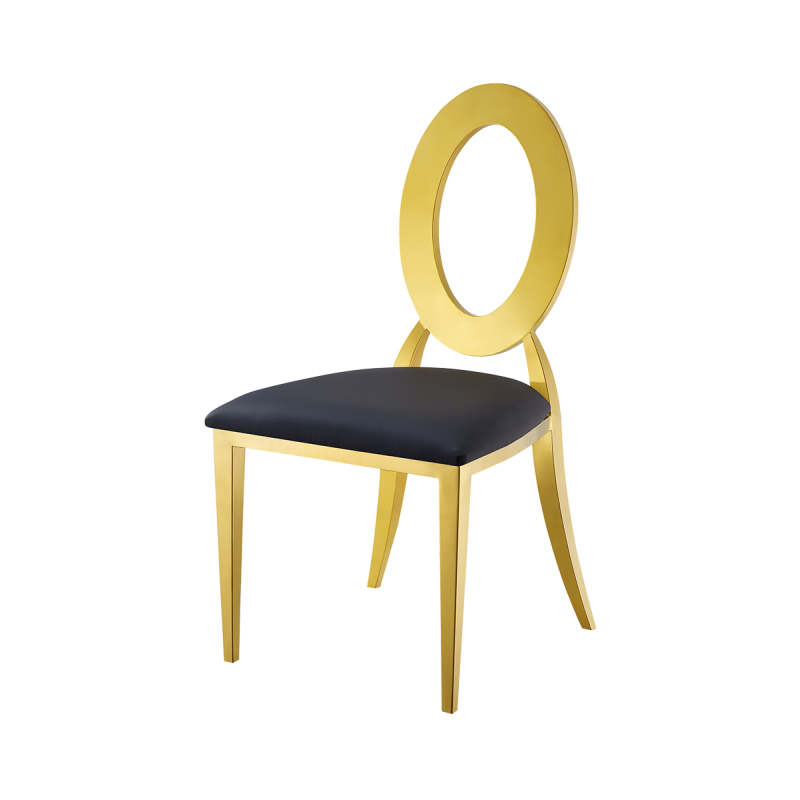 Chaise de mariage en métal GLAMOUR TAP or-noir