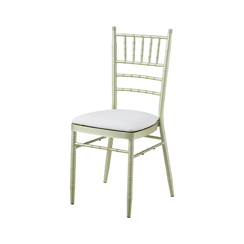 Coussin pour chaise de mariage en métal Chiavari Tiffany en similicuir