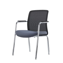 Chaise de conférence LENZO noir-gris