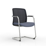 Chaise de conférence QUADRA noir-gris
