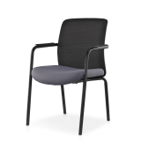 Chaise de conférence FORMO noir-gris