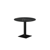 Table de jardin de terrasse ALFA S noir plateau en grès cérame