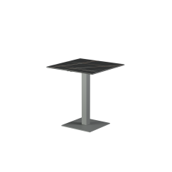 Table pour terrasse de brasserie ALFA S gris plateau en grès cérame